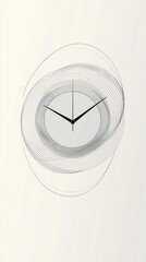 Poster - Minimalist Clock Design with Abstract Line Art and Modern Aesthetic for Stylish Decor