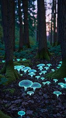 Poster - Enchanting Glowing Fungi