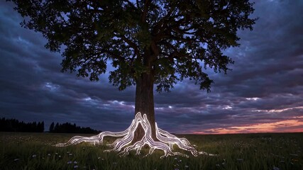Aufkleber - Magical Neon Tree