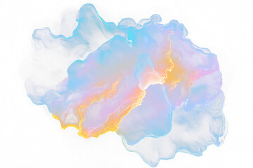 Aufkleber - Abstract vibrant nebula, cosmic cloud, swirling colors, fiery, blue, purple, orange, galaxy, space, energy.