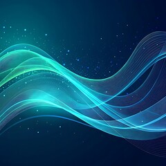 Poster - Blue abstract wave texture Background,Blue curves and the waves of the sea range from soft to dark vector background flat design style. Ai Generated