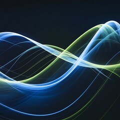 Poster - Blue abstract wave texture Background,Blue curves and the waves of the sea range from soft to dark vector background flat design style. Ai Generated