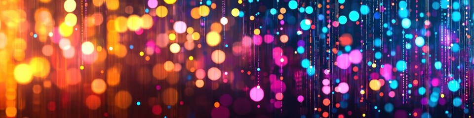 Poster - Colorful Bokeh Lights in Abstract Background for Creative Designs