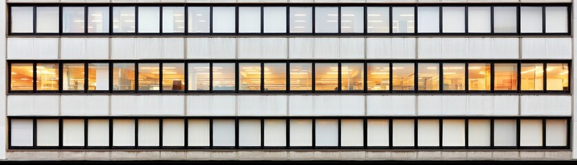 Aufkleber - modern office building facade with large windows and daylight illumination