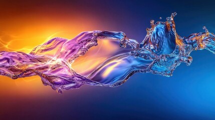 Poster - Mesmerizing Fluid Dynamics in Vivid Color and Motion   Captivating Abstract Digital Art Composition