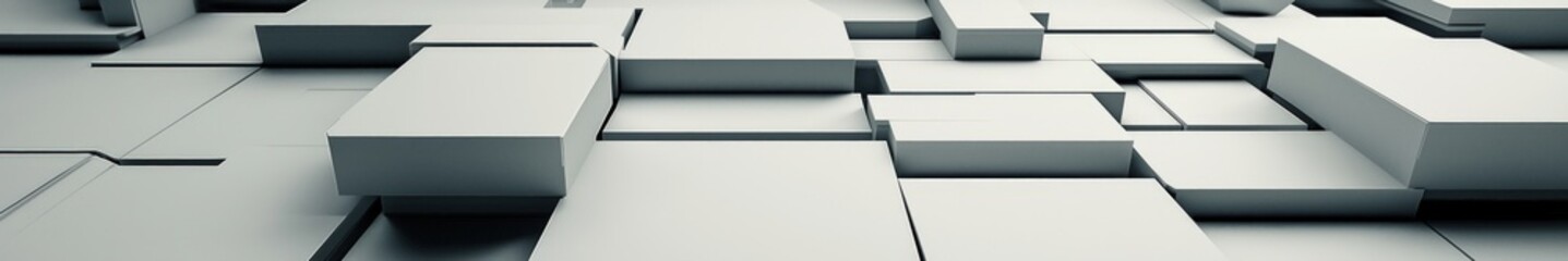 Aufkleber - Abstract 3D Geometric Shapes Background Modern Design Grey Cubes Texture Pattern