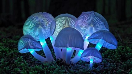 Poster - Enchanted Mushroom Glow