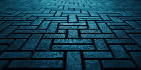 Aufkleber - Textured Stone Paving with Dark Blue Hue and Intricate Pattern