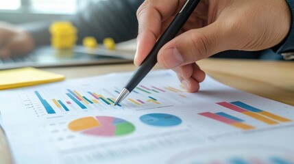 Poster - business analysis, data charts & graphs review