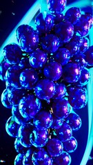 Poster - abstract blue background with bubbles