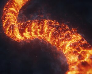 Poster - Fiery Spiral Abstract Background Hot Burning Lava Texture Glowing Energy VFX