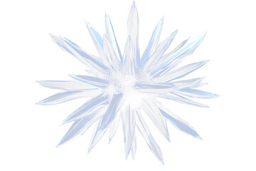 Poster - Abstract blue crystal structure, sharp points, 3D render.