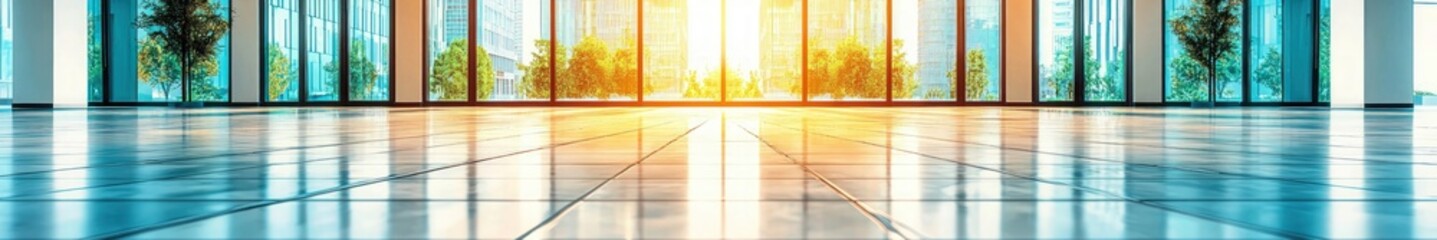 Poster - Bright Modern Office Space with Large Windows and Natural Light
