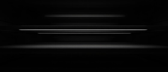 Poster - Dark Minimalist Interior with Subtle Lighting Effects
