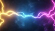 © logitech - Abstract Neon Lightning Design Against Dark Background