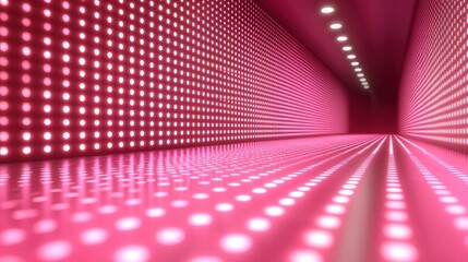 Poster - Futuristic tunnel bathed in colorful lights creating a dynamic and engaging visual experience
