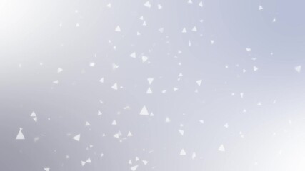 Poster - Bright grey and white geometric floating triangles, futuristic corporate presentation background animation