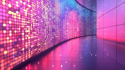 Poster - Wall of lights creating a stunning visual display with vibrant colors and intriguing patterns