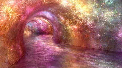 Poster - Tunnel with a bright light at the end symbolizing hope and new beginnings in the darkness