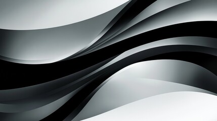 Poster - Abstract artwork with black, gray, and white colors. Space is available for presentations, posters, or business flyers.