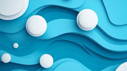 Aufkleber - Blue abstract background with white accents. Modern design for presentations perfect for companies.