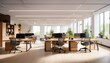 © Rahmat  - Light wooden open space office interior