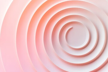 Fototapete - A calming, geometric background with concentric circles in pastel tones, creating a hypnotic flow effect. Soft light gradients radiate outward, with a slightly blurred texture to create a dreamy.