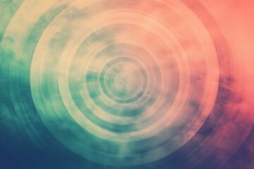 Fototapete - A calming, geometric background with concentric circles in pastel tones, creating a hypnotic flow effect. Soft light gradients radiate outward, with a slightly blurred texture to create a dreamy.