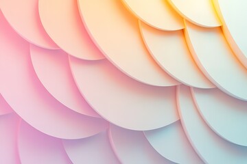 Fototapete - A calming, geometric background with concentric circles in pastel tones, creating a hypnotic flow effect. Soft light gradients radiate outward, with a slightly blurred texture to create a dreamy.