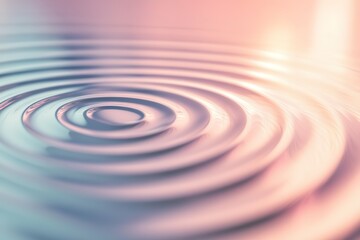 Fototapete - A calming, geometric background with concentric circles in pastel tones, creating a hypnotic flow effect. Soft light gradients radiate outward, with a slightly blurred texture to create a dreamy.