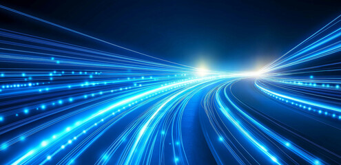 Fototapete - Abstract speed Business Start up launching product with Electric car and city concept Hitech communication concept innovation background, vector design