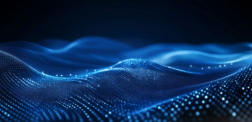 Fototapete - Abstract 3d rendering dots and lines. Technology background. Big data visualization. Artificial intelligence. Plexus.