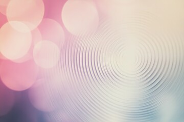 Fototapete - A calming, geometric background with concentric circles in pastel tones, creating a hypnotic flow effect. Soft light gradients radiate outward, with a slightly blurred texture to create a dreamy.