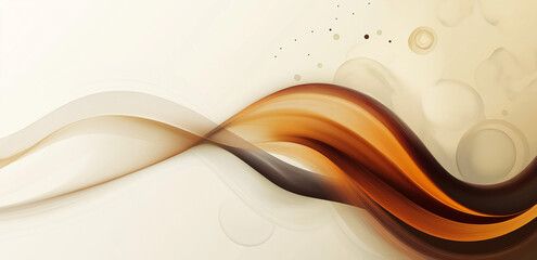 Fototapete - Design trendy element. Brown gold black modern bright waves art. Blurred pattern effect background. Abstract creative graphic template. Decorative business concept.
