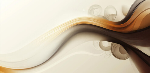 Fototapete - Design trendy element. Brown gold black modern bright waves art. Blurred pattern effect background. Abstract creative graphic template. Decorative business concept.