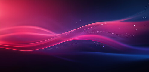 Fototapete - Vector polar lights concept, glowig shapes in the dark, abstract background