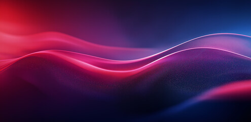 Fototapete - Vector polar lights concept, glowig shapes in the dark, abstract background