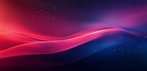 Fototapete - Vector polar lights concept, glowig shapes in the dark, abstract background