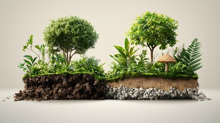 Poster - satellite imagery infographic visualizing the environmental impact of deforestation through before a
