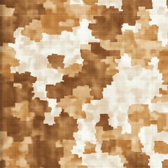 Poster - Abstract Brown Camouflage Pattern in Earthy Textures and Shades
