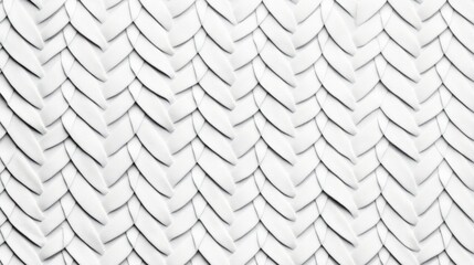 Poster - Elegant White Textured Background with Interwoven Leaf Patterns