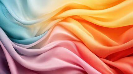 Aufkleber - Soft Gradient Fabric Texture in Vibrant Colors for Backgrounds