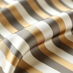Poster - Elegant Fabric with Gold and Silver Stripes for Luxurious Decor