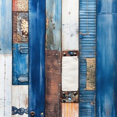Poster - Colorful Wooden Panels with Unique Textures and Patterns for Design