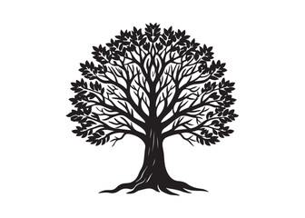 full leafy tree illustration