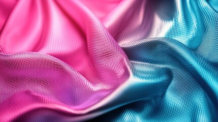 Aufkleber - Colorful Silk Fabric Texture with Fluid Patterns and Vibrant Shades