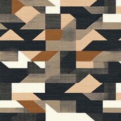 Poster - Modern Geometric Pattern with Earthy Tones for Contemporary Design