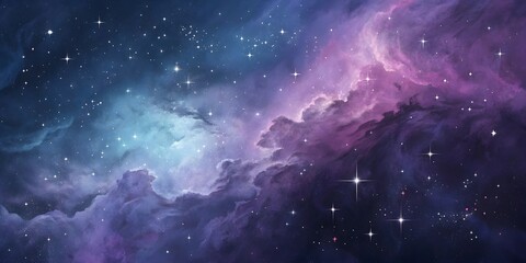 Wall Mural - Cosmic Nebula in Vibrant Colors Stellar Background for Space Art