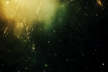 Aufkleber - Abstract gold and green nebula.