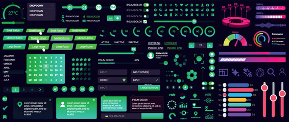 Poster - a set of ui components for mobile apps and websites. includes buttons, panels, menus, sliders, and c